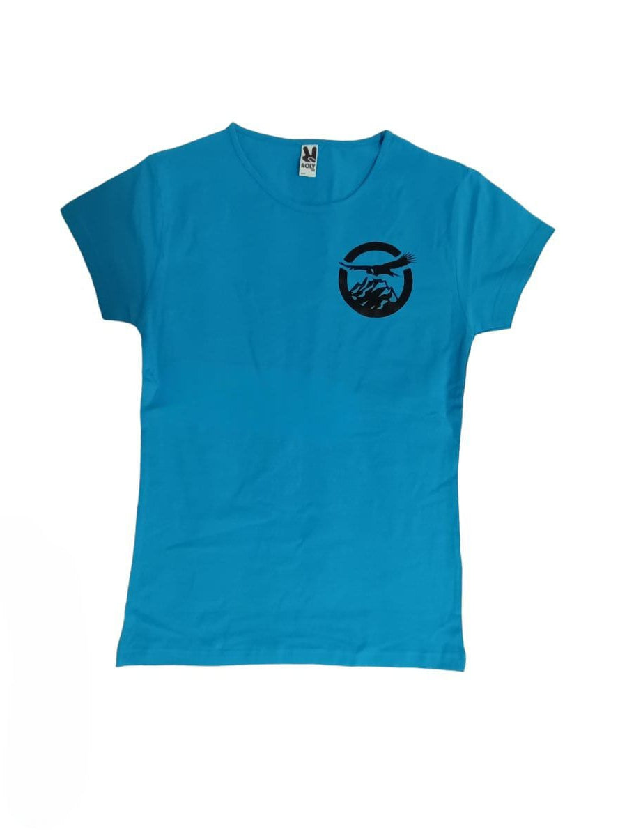Polera manga corta azul celeste